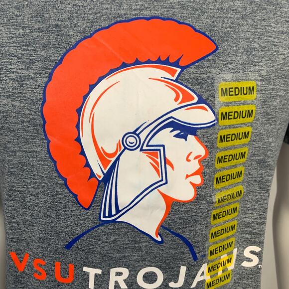 Champion Virginia State Trojans Mens Grey T-Shirt Medium - Picture 3 of 4